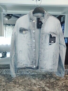 14 Jordan Craig Light Gray Washed Denim Jacket Life New